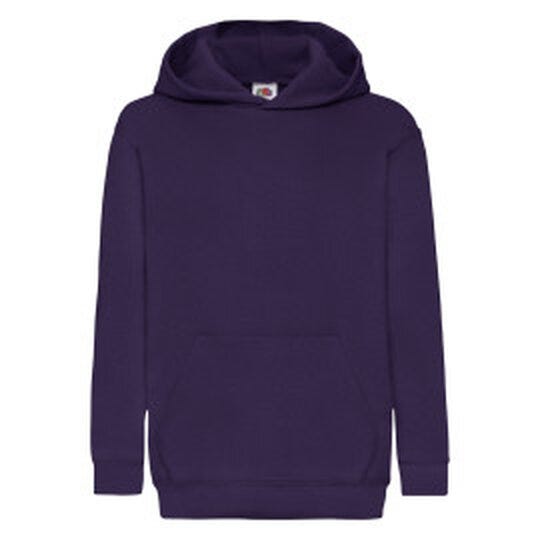 Fruit Of The Loom FOTL Kids Classic Hooded Sweat - Purple