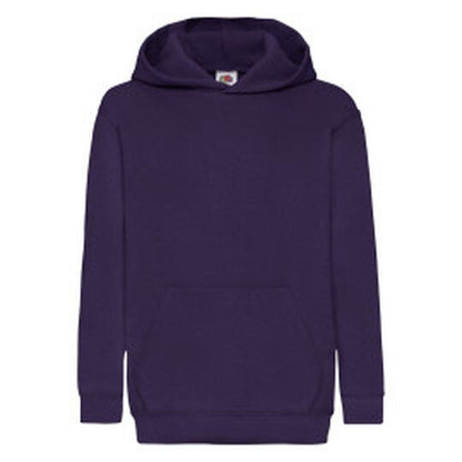 Fruit Of The Loom FOTL Kids Classic Hooded Sweat - Purple