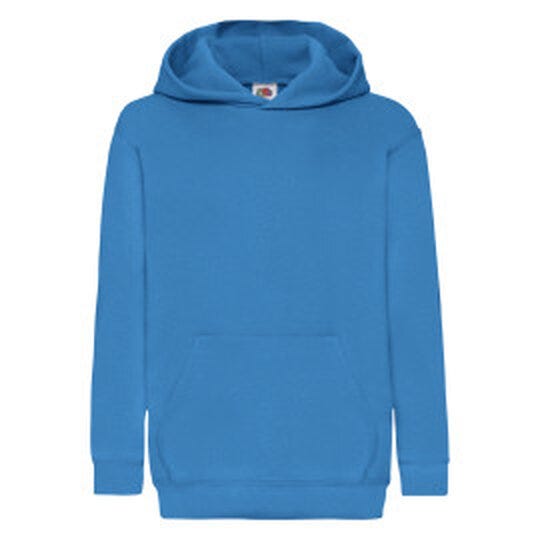Fruit Of The Loom FOTL Kids Classic Hooded Sweat - Azure Blue