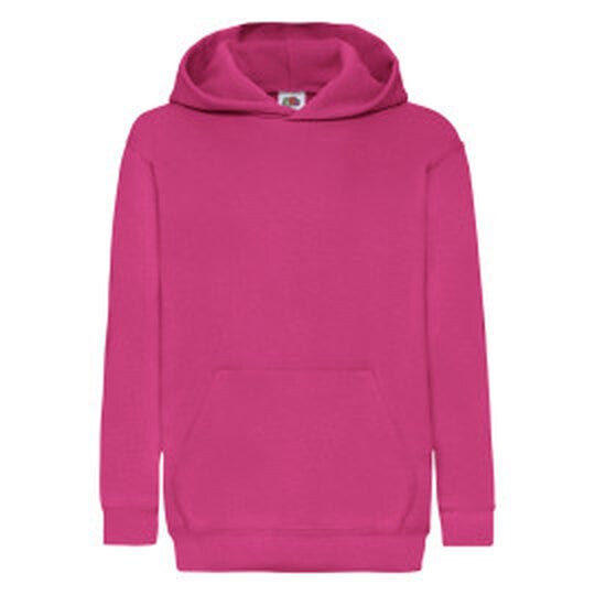 Fruit Of The Loom FOTL Kids Classic Hooded Sweat - Fuchsia