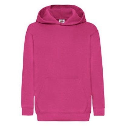 Fruit Of The Loom FOTL Kids Classic Hooded Sweat - Fuchsia