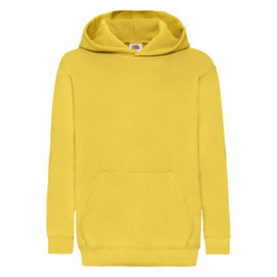 Fruit Of The Loom FOTL Kids Classic Hooded Sweat - Sun