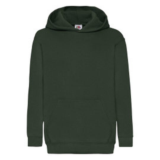 Fruit Of The Loom FOTL Kids Classic Hooded Sweat - Bottle Green