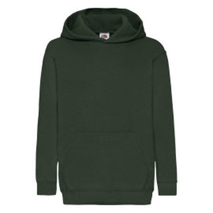 Fruit Of The Loom FOTL Kids Classic Hooded Sweat - Bottle Green