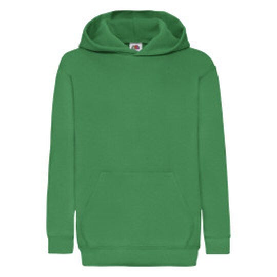 Fruit Of The Loom FOTL Kids Classic Hooded Sweat - Kelly Green
