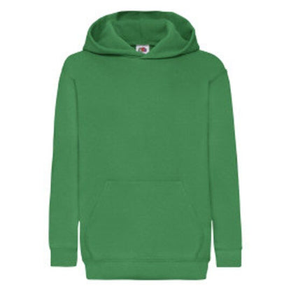 Fruit Of The Loom FOTL Kids Classic Hooded Sweat - Kelly Green