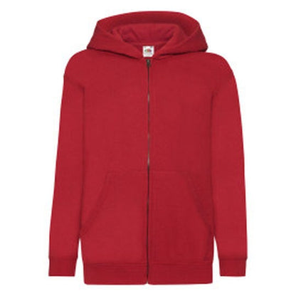 Fruit Of The Loom FOTL Kids Classic Hooded Sweat Jacket - Red
