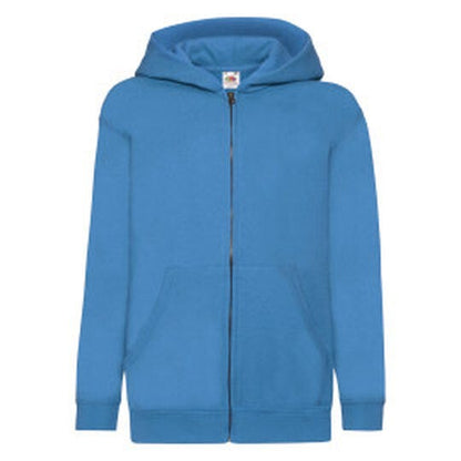 Fruit Of The Loom FOTL Kids Classic Hooded Sweat Jacket - Azure Blue