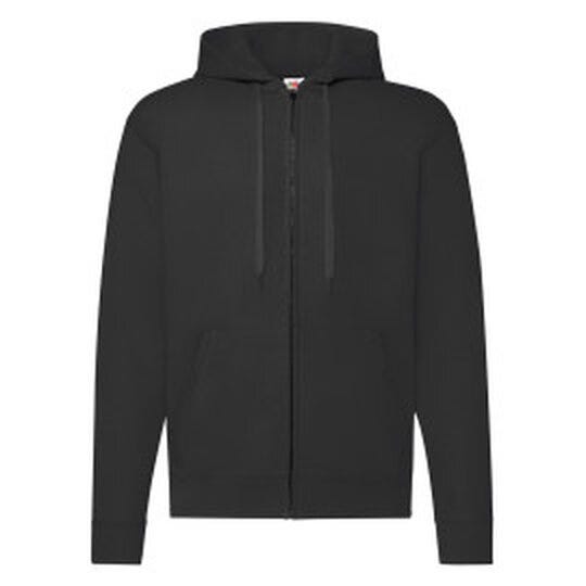 Fruit Of The Loom FOTL Mens Classic Hooded Sweat Jacket - Black