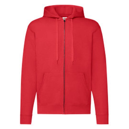 Fruit Of The Loom FOTL Mens Classic Hooded Sweat Jacket - Red