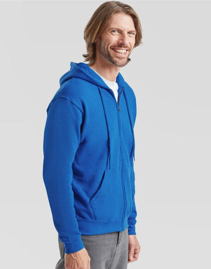 Fruit Of The Loom FOTL Mens Classic Hooded Sweat Jacket - Royal