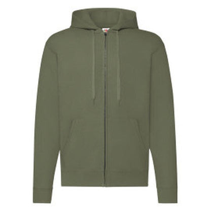 Fruit Of The Loom FOTL Mens Classic Hooded Sweat Jacket - Classic Olive
