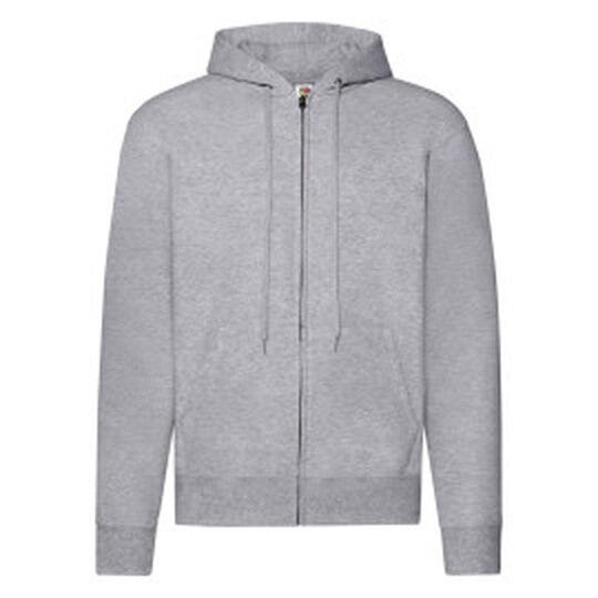 Fruit Of The Loom FOTL Mens Classic Hooded Sweat Jacket - Heather Grey