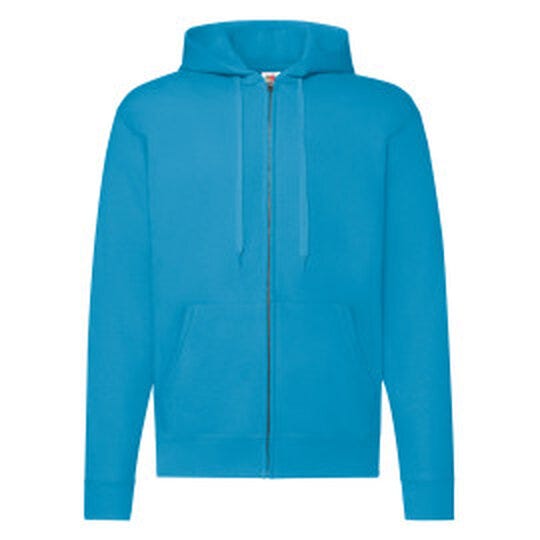 Fruit Of The Loom FOTL Mens Classic Hooded Sweat Jacket - Azure Blue
