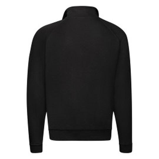 Fruit Of The Loom FOTL Mens Classic Zip Neck Sweat - Black