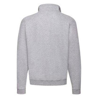 Fruit Of The Loom FOTL Mens Classic Zip Neck Sweat - Heather Grey