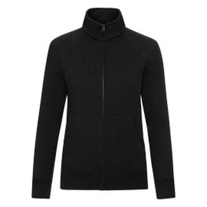 Fruit Of The Loom FOTL Ladies Premium Sweat Jacket - Black