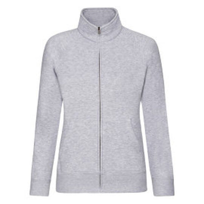Fruit Of The Loom FOTL Ladies Premium Sweat Jacket - Heather Grey