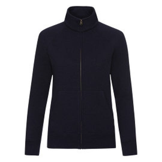Fruit Of The Loom FOTL Ladies Premium Sweat Jacket - Deep Navy