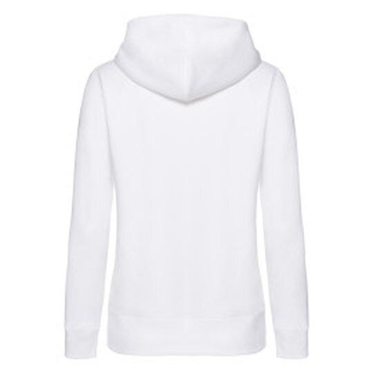 Fruit Of The Loom FOTL Ladies Premium Hooded Sweat Jkt - White