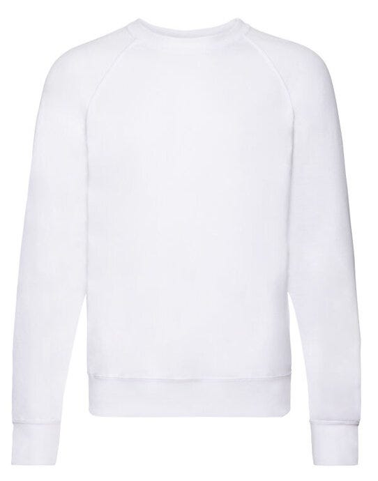 Fruit Of The Loom FOTL Men's Lightweight Raglan Sweat - White