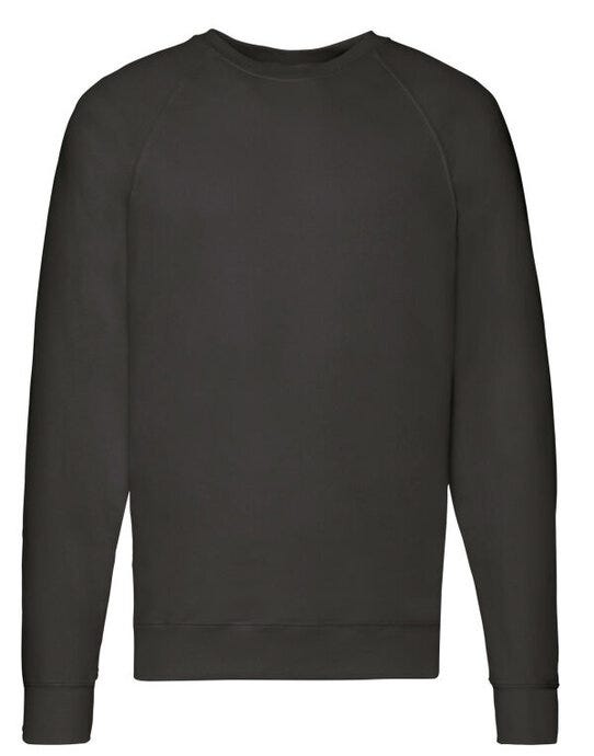 Fruit Of The Loom FOTL Men's Lightweight Raglan Sweat - Black