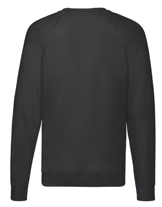 Fruit Of The Loom FOTL Men's Lightweight Raglan Sweat - Black