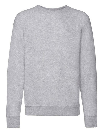 Fruit Of The Loom FOTL Men's Lightweight Raglan Sweat - Heather Grey