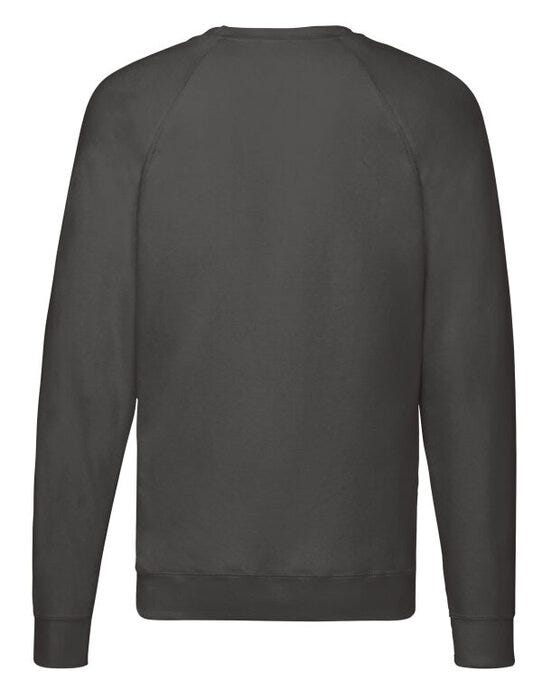 Fruit Of The Loom FOTL Men's Lightweight Raglan Sweat - Light Graphite