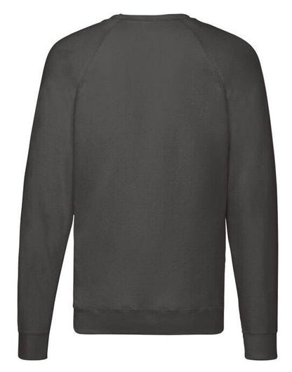 Fruit Of The Loom FOTL Men's Lightweight Raglan Sweat - Light Graphite