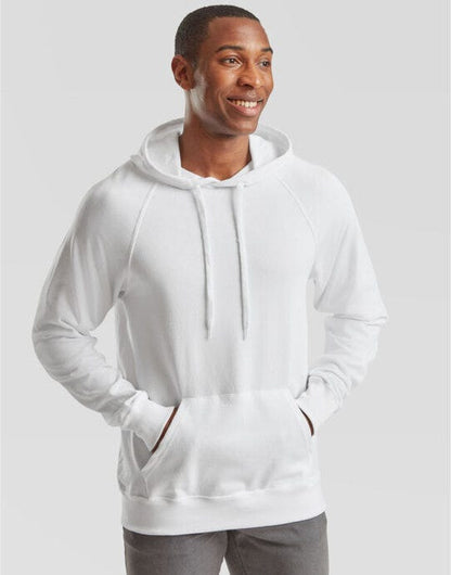 Fruit Of The Loom FOTL Men's Lightweight Hooded Sweat - White