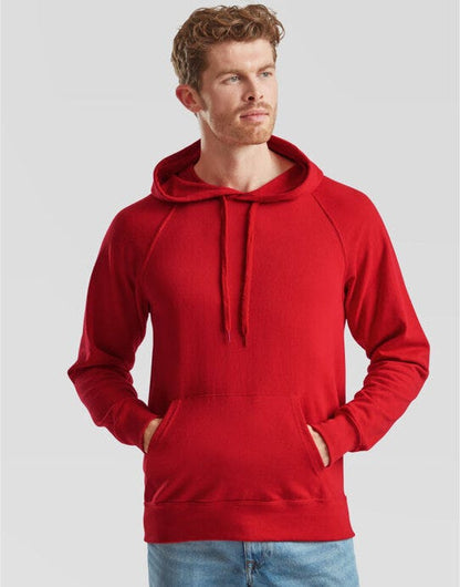Fruit Of The Loom FOTL Men's Lightweight Hooded Sweat - Red