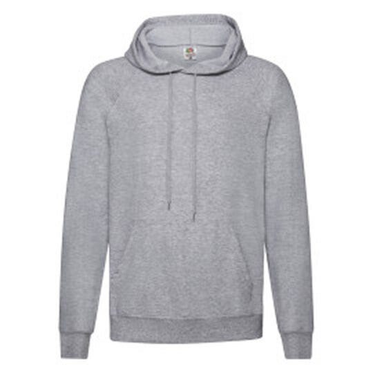 Fruit Of The Loom FOTL Men's Lightweight Hooded Sweat - Heather Grey