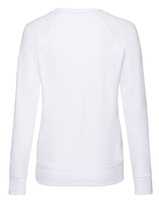Fruit Of The Loom FOTL Ladies Lightweight Raglan Sweat - White