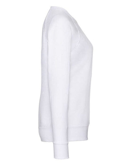 Fruit Of The Loom FOTL Ladies Lightweight Raglan Sweat - White