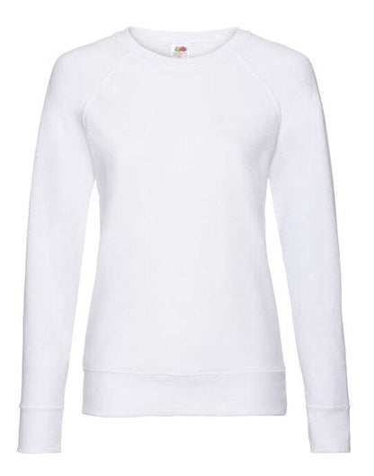 Fruit Of The Loom FOTL Ladies Lightweight Raglan Sweat - White