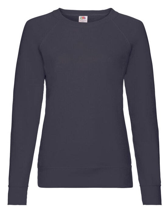 Fruit Of The Loom FOTL Ladies Lightweight Raglan Sweat - Deep Navy