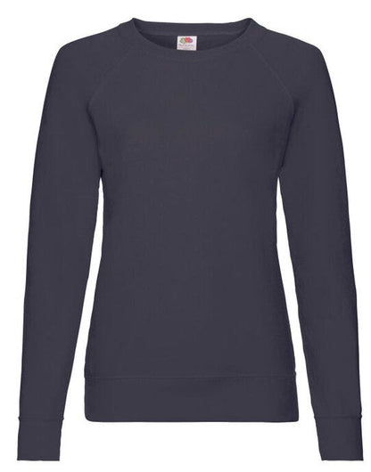 Fruit Of The Loom FOTL Ladies Lightweight Raglan Sweat - Deep Navy