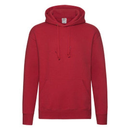 Fruit Of The Loom FOTL Mens Premium Hooded Sweat - Red