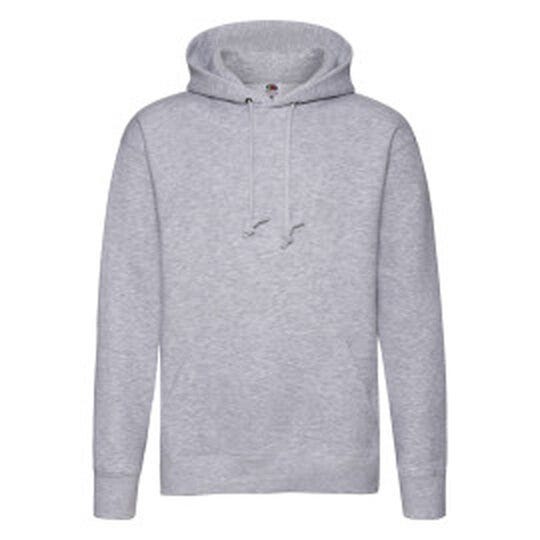 Fruit Of The Loom FOTL Mens Premium Hooded Sweat - Heather Grey