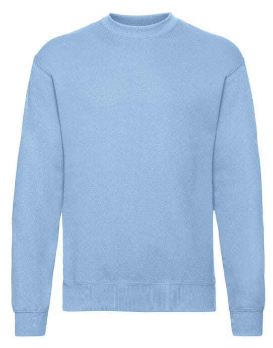 Fruit Of The Loom FOTL Mens Classic Set-In Sweat - Sky Blue