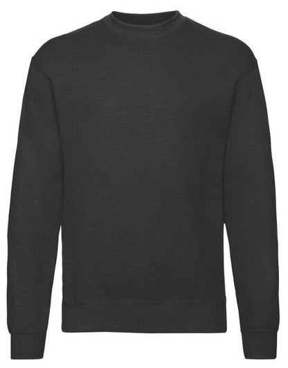 Fruit Of The Loom FOTL Mens Classic Set-In Sweat - Black