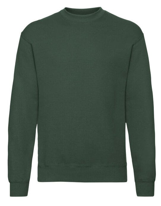 Fruit Of The Loom FOTL Mens Classic Set-In Sweat - Bottle Green
