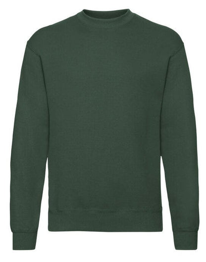 Fruit Of The Loom FOTL Mens Classic Set-In Sweat - Bottle Green