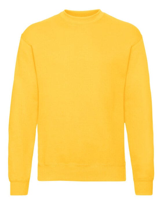 Fruit Of The Loom FOTL Mens Classic Set-In Sweat - Sun