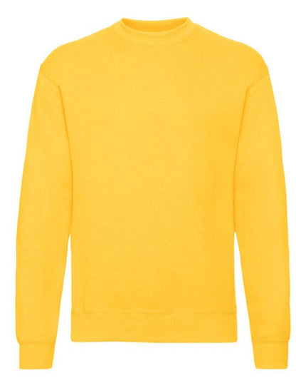 Fruit Of The Loom FOTL Mens Classic Set-In Sweat - Sun
