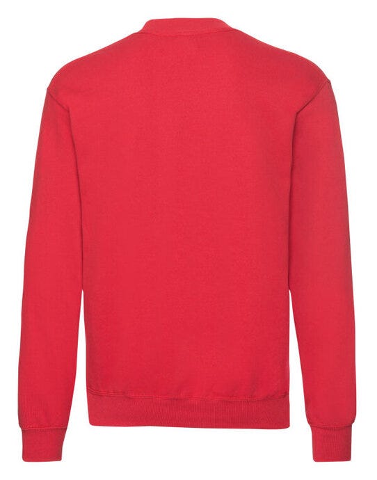 Fruit Of The Loom FOTL Mens Classic Set-In Sweat - Red