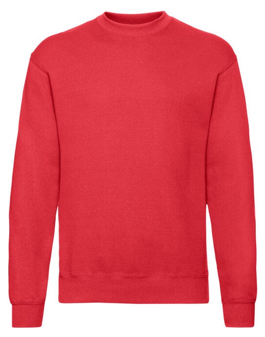 Fruit Of The Loom FOTL Mens Classic Set-In Sweat - Red