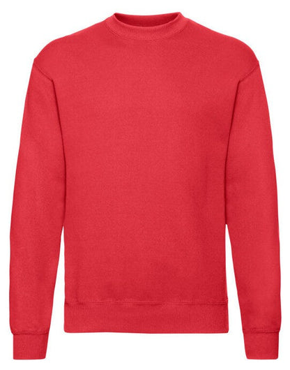 Fruit Of The Loom FOTL Mens Classic Set-In Sweat - Red