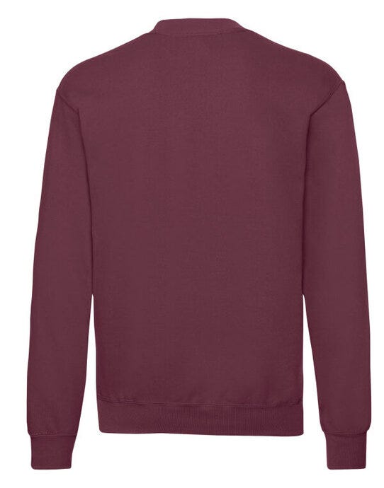 Fruit Of The Loom FOTL Mens Classic Set-In Sweat - Burgundy